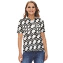 Pattern Monochrome Repeat Women s Short Sleeve Double Pocket Shirt View1