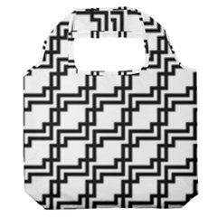 Pattern Monochrome Repeat Premium Foldable Grocery Recycle Bag by Apen