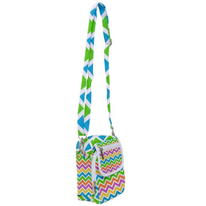 Chevron Pattern Design Texture Shoulder Strap Belt Bag