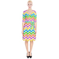 Chevron Pattern Design Texture Wrap Up Cocktail Dress by Apen