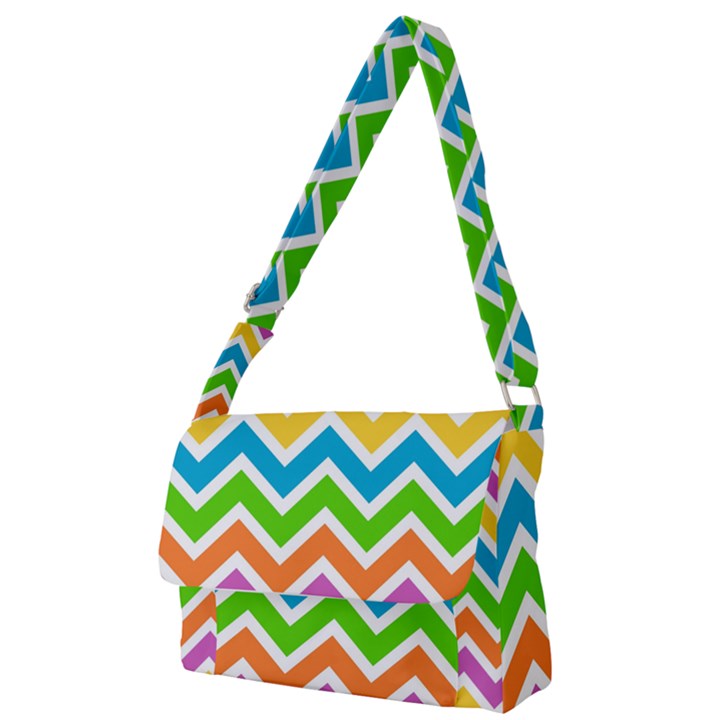 Chevron Pattern Design Texture Full Print Messenger Bag (S)