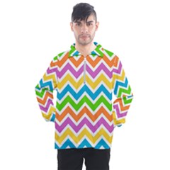 Chevron Pattern Design Texture Men s Half Zip Pullover by Apen