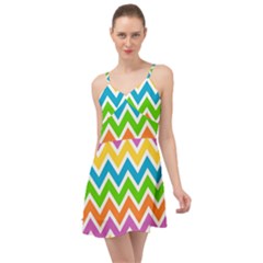 Chevron Pattern Design Texture Summer Time Chiffon Dress by Apen