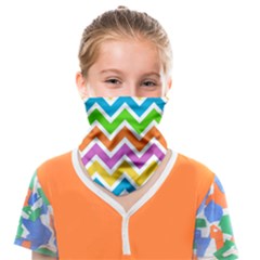 Chevron Pattern Design Texture Face Covering Bandana (kids) by Apen