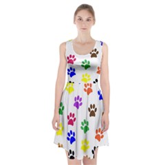 Pawprints Paw Prints Paw Animal Racerback Midi Dress by Apen