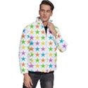 Star Pattern Design Decoration Men s Puffer Bubble Jacket Coat View3