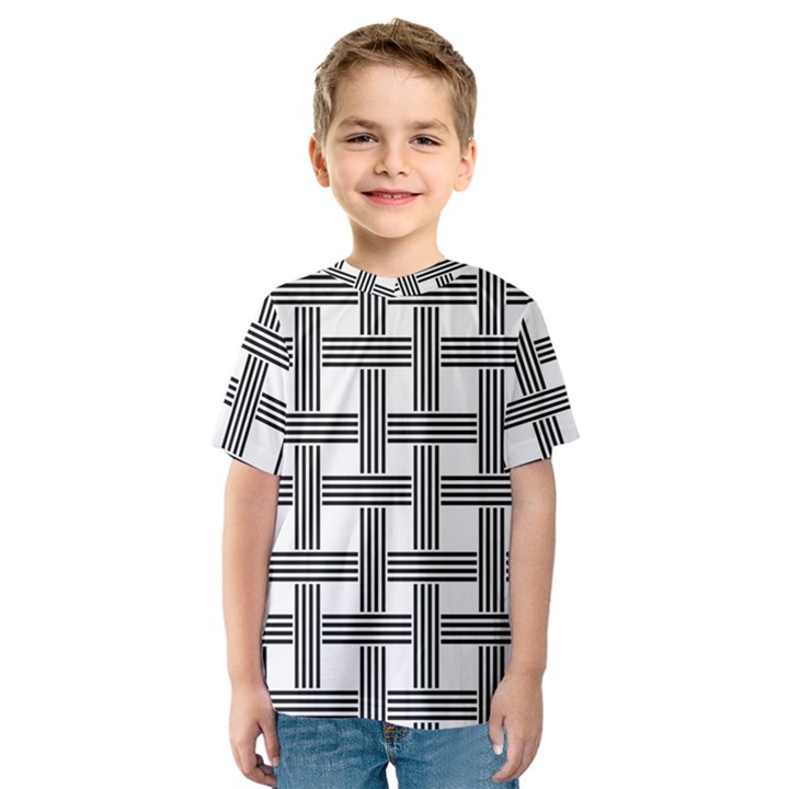 Seamless Stripe Pattern Lines Kids  Sport Mesh T-Shirt