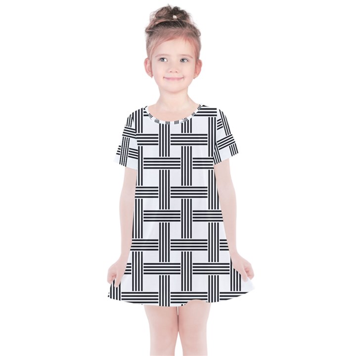 Seamless Stripe Pattern Lines Kids  Simple Cotton Dress