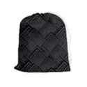 Diagonal Square Black Background Drawstring Pouch (XL) View1