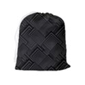 Diagonal Square Black Background Drawstring Pouch (XL) View2