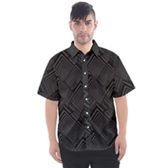 Diagonal Square Black Background Men s Short Sleeve Shirt