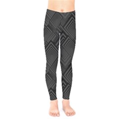 Diagonal Square Black Background Kids  Leggings