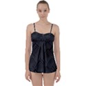 Diagonal Square Black Background Babydoll Tankini Set View1