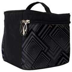 Diagonal Square Black Background Make Up Travel Bag (big)