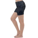 Diagonal Square Black Background Lightweight Velour Yoga Shorts View2