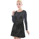 Diagonal Square Black Background Plunge Pinafore Velour Dress View1