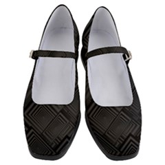 Diagonal Square Black Background Women s Mary Jane Shoes