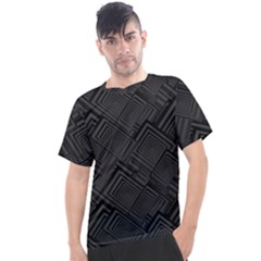 Diagonal Square Black Background Men s Sport Top