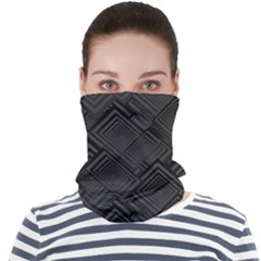 Diagonal Square Black Background Face Seamless Bandana (adult)