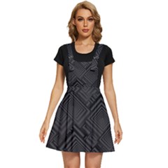 Diagonal Square Black Background Apron Dress