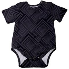 Diagonal Square Black Background Baby Short Sleeve Bodysuit by Apen