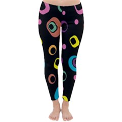 Abstract Background Retro 60s 70s Classic Winter Leggings