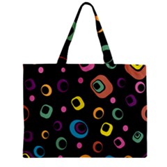 Abstract Background Retro 60s 70s Zipper Mini Tote Bag