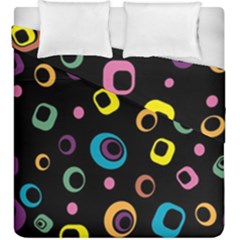 Abstract Background Retro 60s 70s Duvet Cover Double Side (king Size) by Apen