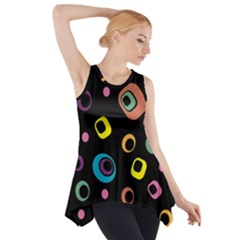 Abstract Background Retro 60s 70s Side Drop Tank Tunic