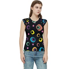 Abstract Background Retro 60s 70s Women s Raglan Cap Sleeve T-shirt by Apen