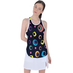 Abstract Background Retro 60s 70s Racer Back Mesh Tank Top by Apen