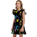 Abstract Background Retro 60s 70s Kids  Winged Sleeve Dress View2