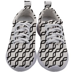 Diagonal Stripe Pattern Kids Athletic Shoes by Apen