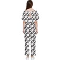 Diagonal Stripe Pattern Batwing Lightweight Chiffon Jumpsuit View2