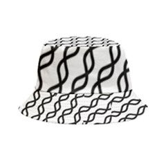 Diagonal Stripe Pattern Inside Out Bucket Hat by Apen