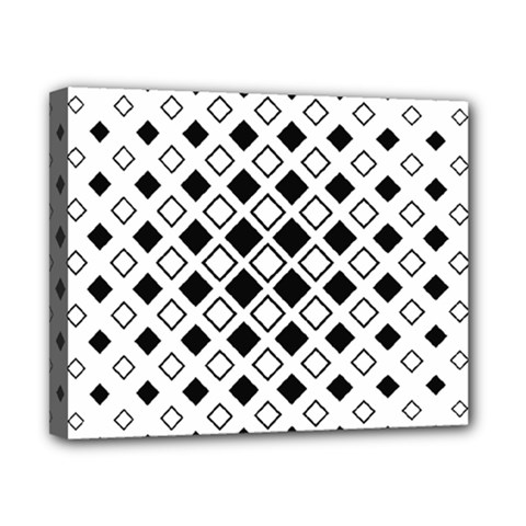 Square Diagonal Pattern Monochrome Canvas 10  X 8  (stretched) by Apen