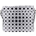 Square Diagonal Pattern Monochrome Buckle Messenger Bag View3