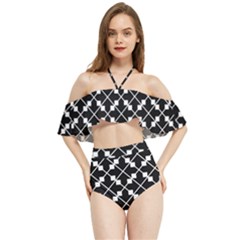 Abstract Background Arrow Halter Flowy Bikini Set  by Apen