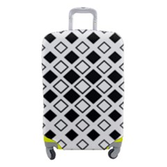 Square Diagonal Pattern Monochrome Luggage Cover (small) by Apen