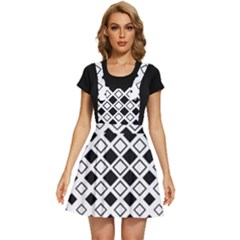 Square Diagonal Pattern Monochrome Apron Dress by Apen