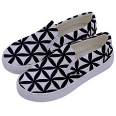 Pattern Floral Repeating Kids  Canvas Slip Ons by Apen