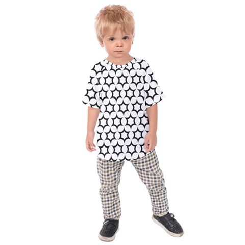 Pattern Star Repeating Black White Kids  Raglan T-shirt by Apen