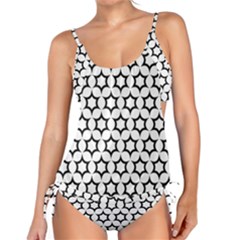 Pattern Star Repeating Black White Tankini Set by Apen