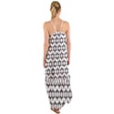 Pattern Star Repeating Black White Cami Maxi Ruffle Chiffon Dress View2