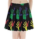 Ellipse Pattern Background Pleated Mini Skirt View1