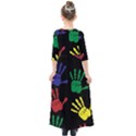 Ellipse Pattern Background Kids  Quarter Sleeve Maxi Dress View2