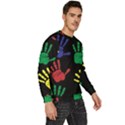 Ellipse Pattern Background Men s Fleece Sweatshirt View3