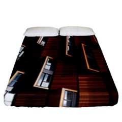 Abstract Architecture Building Business Fitted Sheet (california King Size) by Amaryn4rt