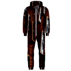 Abstract Architecture Building Business Hooded Jumpsuit (men) by Amaryn4rt