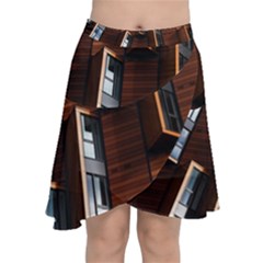 Abstract Architecture Building Business Chiffon Wrap Front Skirt by Amaryn4rt